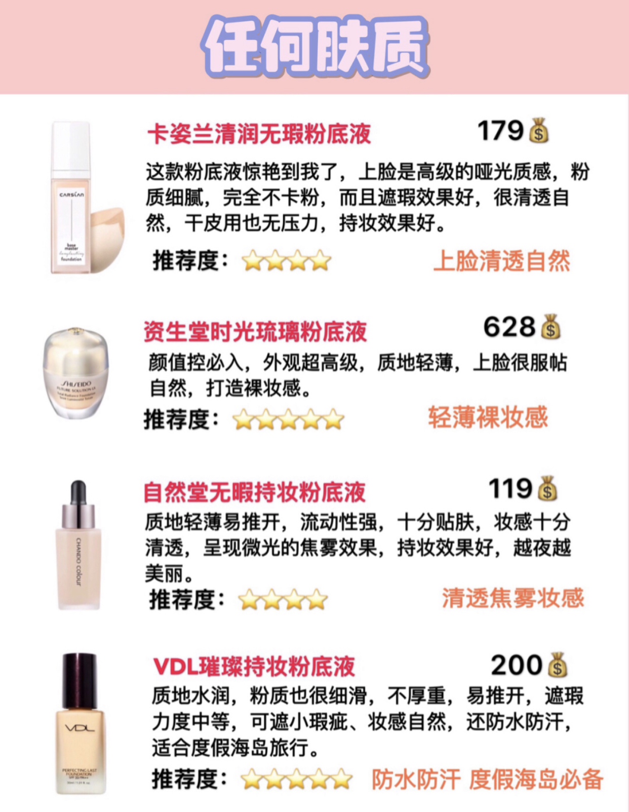 大牌平价粉底液对比,大牌护肤品的平价替代品粉底液