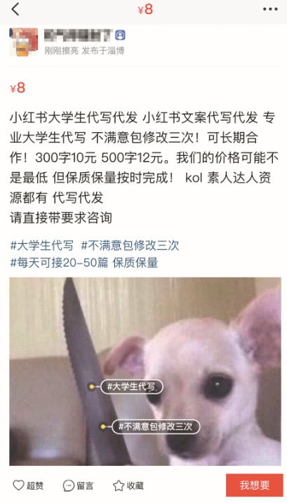 小红书内容代写,小红书代写报价