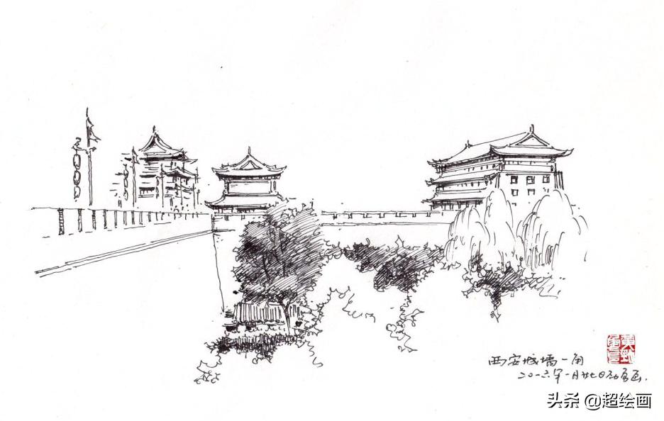 十大顶级钢笔画速写,钢笔速写100幅图片