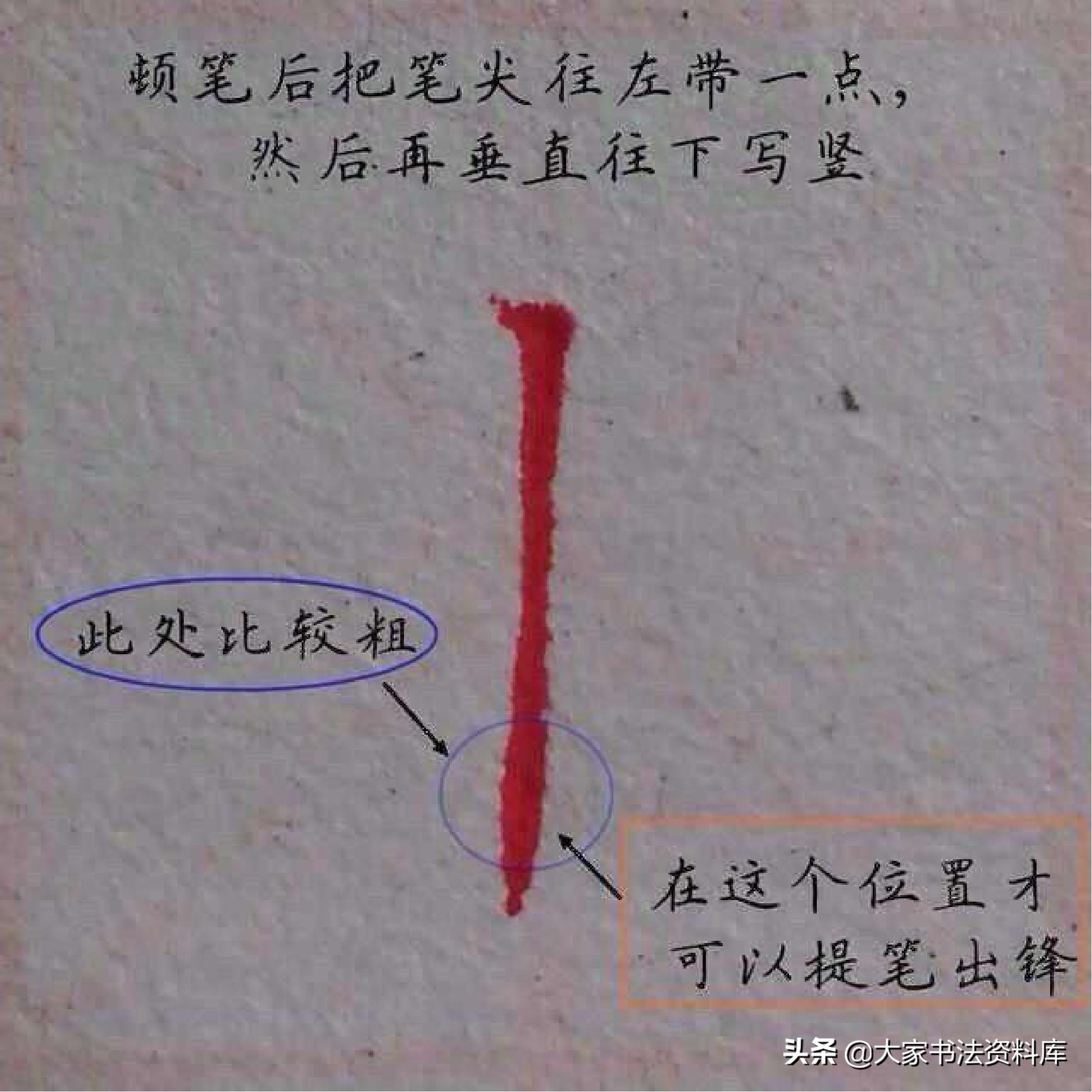 硬笔基本笔法全解,欧楷硬笔竖写法