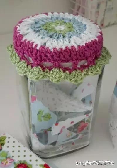 旧瓶子改花瓶套的钩法,旧玻璃瓶编织教程