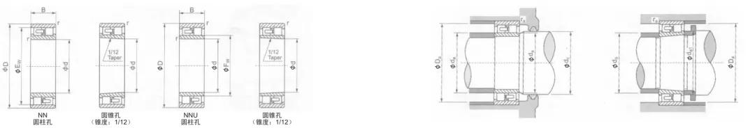 圆柱滚子轴承安装结构设计,锥孔双列圆柱滚子轴承结构