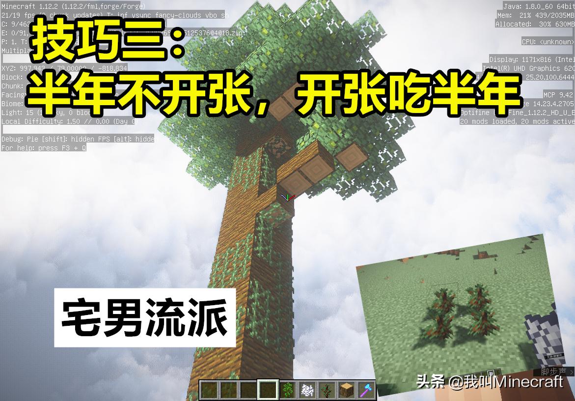 我的世界怎样提高撸树速度,我的世界怎么操作撸树
