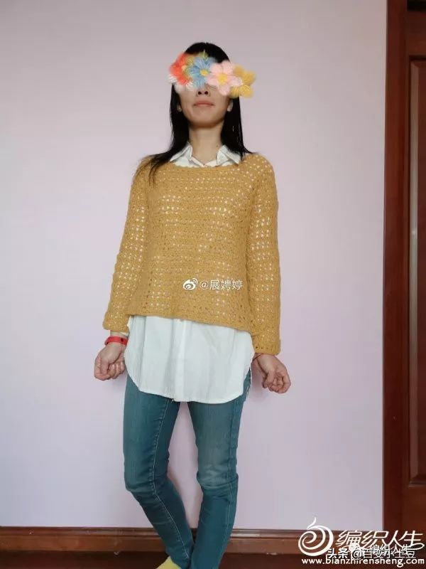 片织羊绒女款落肩袖毛衣教程,依云v领轻柔薄透毛衣的编织图解