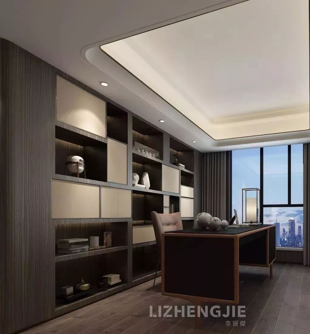 现代港式轻奢大平层设计效果图,港式轻奢大宅