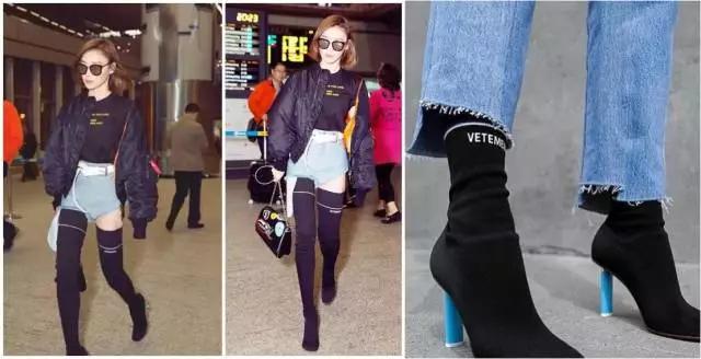 烟灰色牛仔裤怎么搭过膝靴,小香风皮毛外套搭配牛仔裤过膝靴