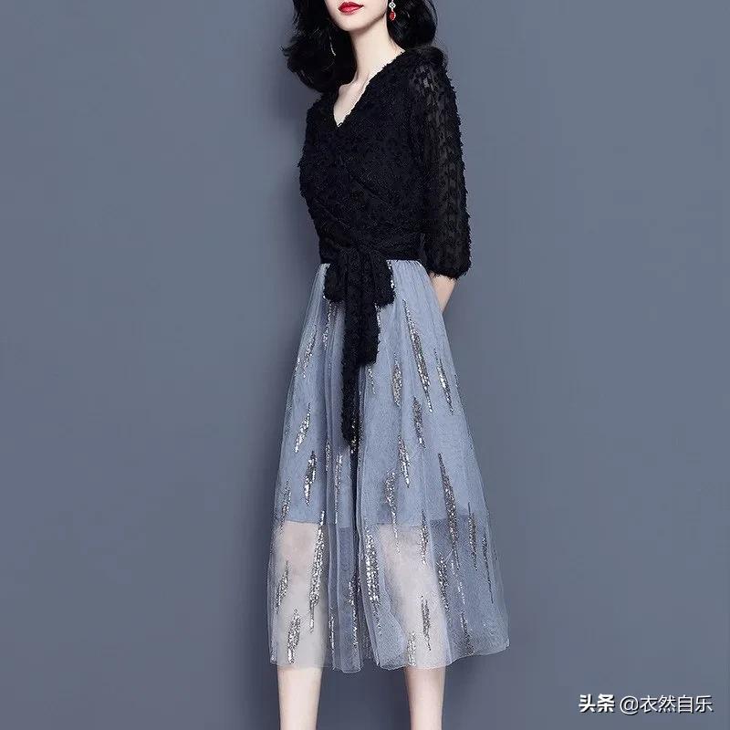 2020年流行的碎花裙子半身裙,今年最流行的雪纺裙碎花