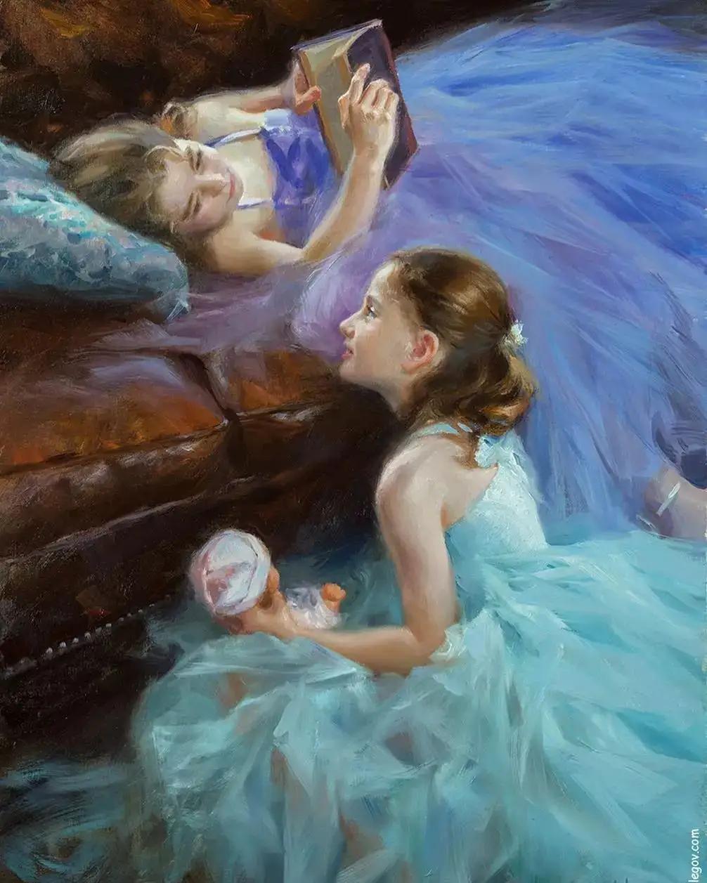 俄罗斯油画艺术人物写真,俄罗斯著名油画笔下的阳光少女