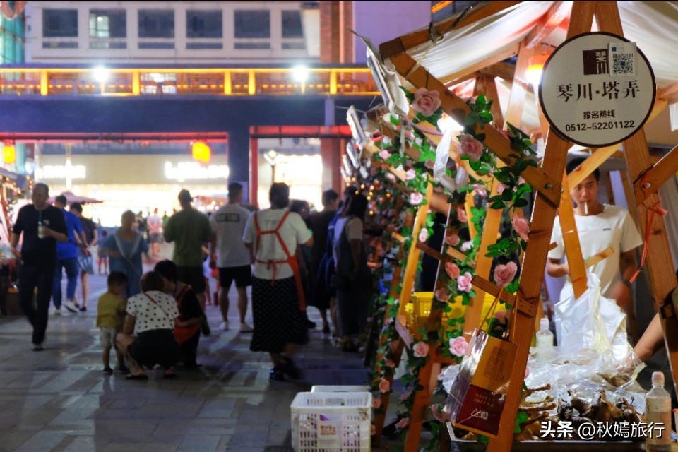 常熟塔路夜景,常熟方塔夜巷夜景