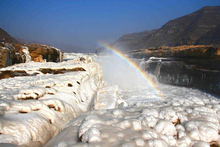 黄河震撼瀑布,黄河口最大瀑布