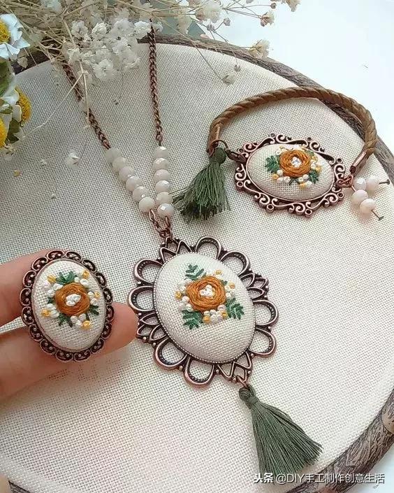 如何绣项链,手工项链绣法