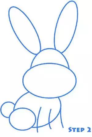 1-3岁简笔画入门小白兔,小白兔抱着胡萝卜简笔画怎么画