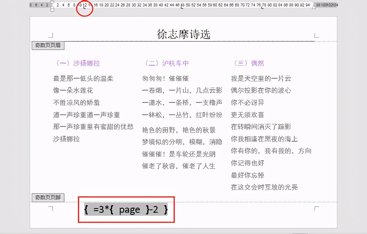 word怎么在指定页设置页码,word分栏后如何每页添加页码