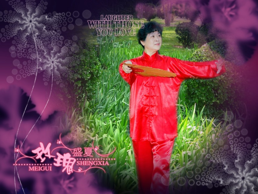 美丽的人定湖公园，坚持锻炼的人们