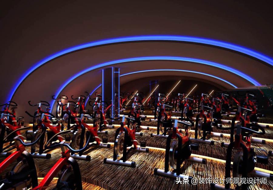 公司健身房设计效果图,书房健身房二合一设计效果图