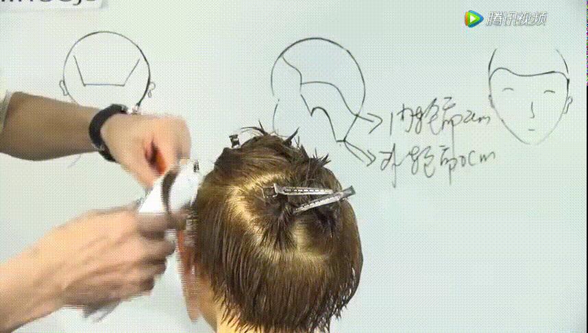 侧背头男发型剪发教程手法,韩式男士飞机头吹风教程