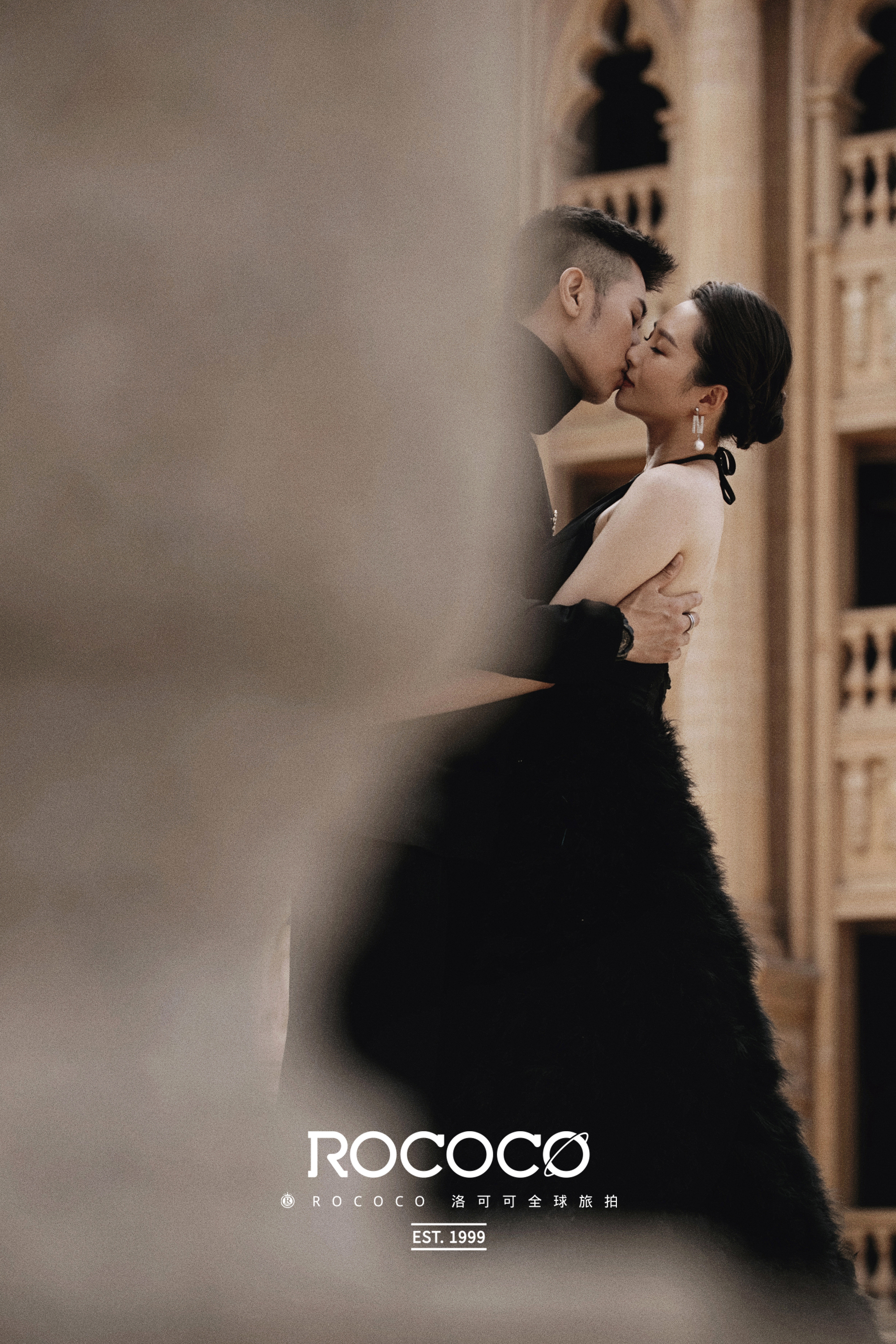 黑纱婚纱照高级感外景调色教程,高级感满满的森系黑纱婚纱照