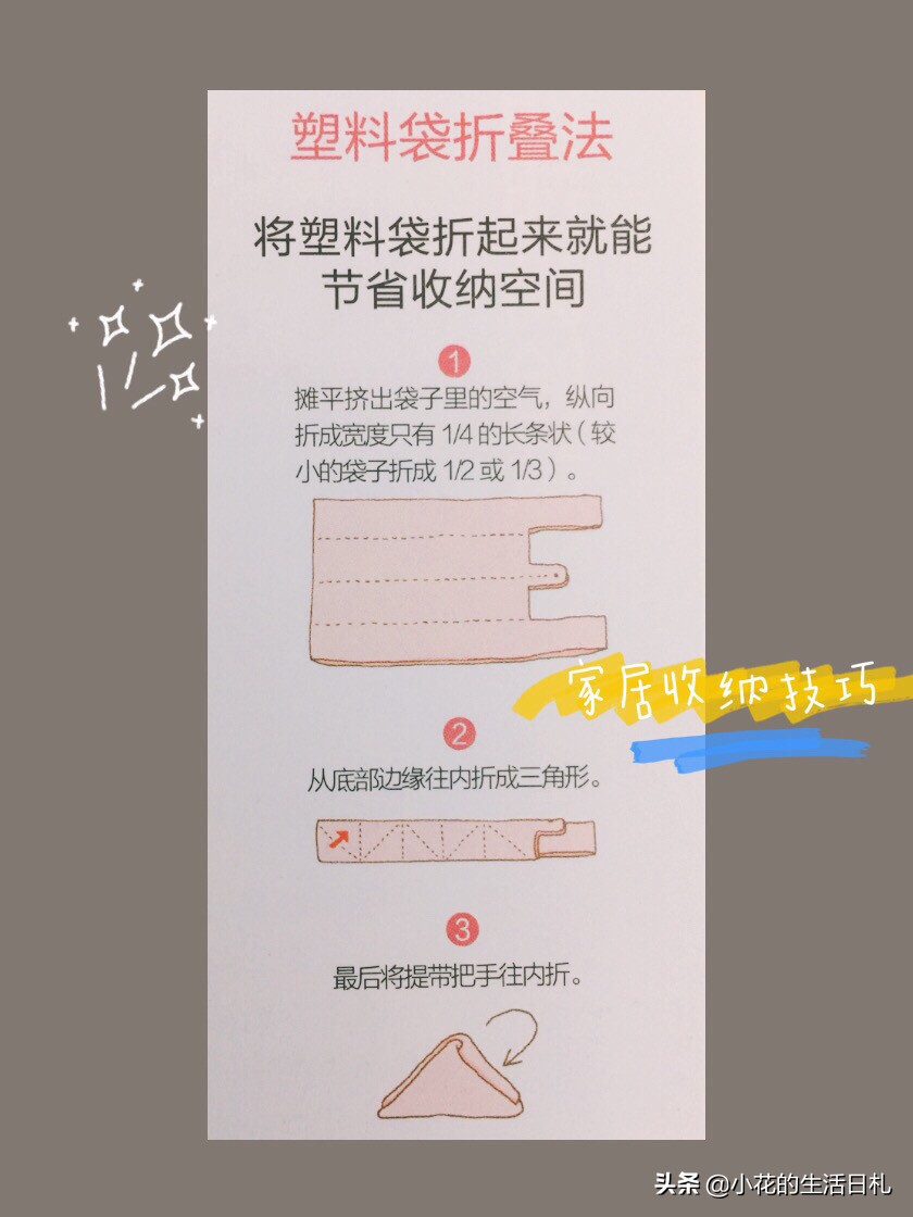 塑料袋收纳妙招废物利用,没用的塑料袋收纳法