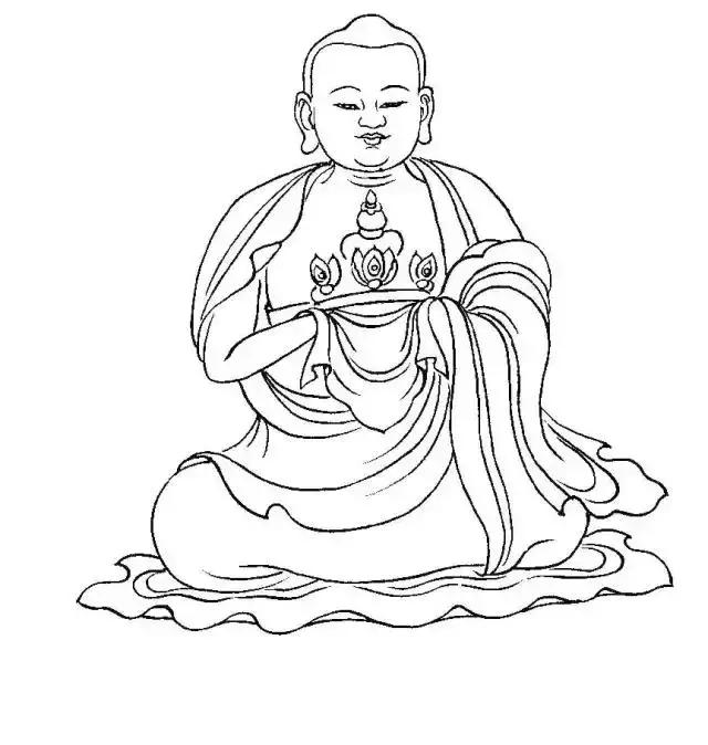 白描佛像线稿图片大全,白描佛像画法图片大全