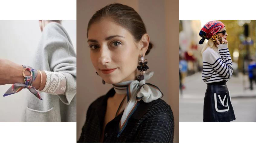 小方巾各种系法时尚,小方巾的10种最美系法配大衣