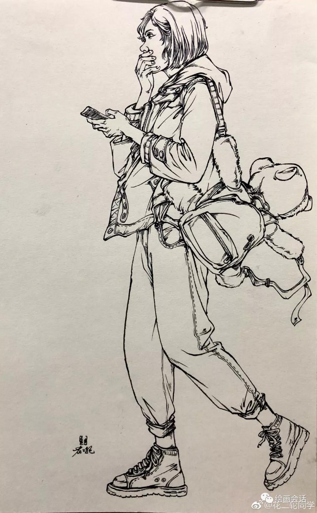 简单钢笔山水速写临摹图片,钢笔速写临摹推荐