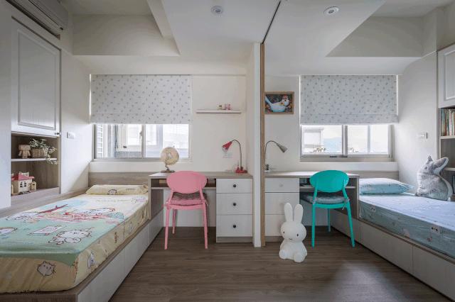 淡雅日式搭配童趣北欧风！89.3平米自然木质调家庭住宅