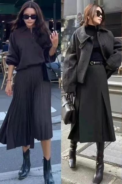 小个子冬款双面长款大衣气质穿搭,长款毛呢大衣女秋冬的气质穿搭