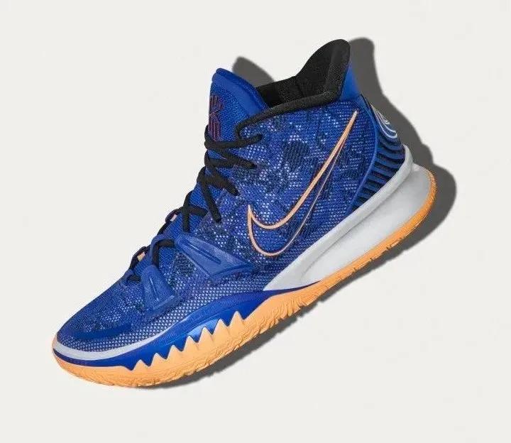 欧文穿欧文7打球图片,nba上脚欧文7紫黄破晓