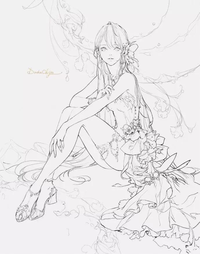 浓重的日式古风插画可爱又迷人,超有故事感的古风中国风插画