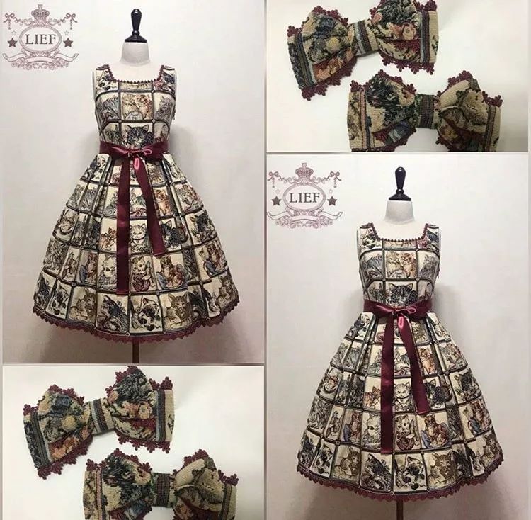 黑色洛丽塔洋装,藕粉色洛丽塔洋装