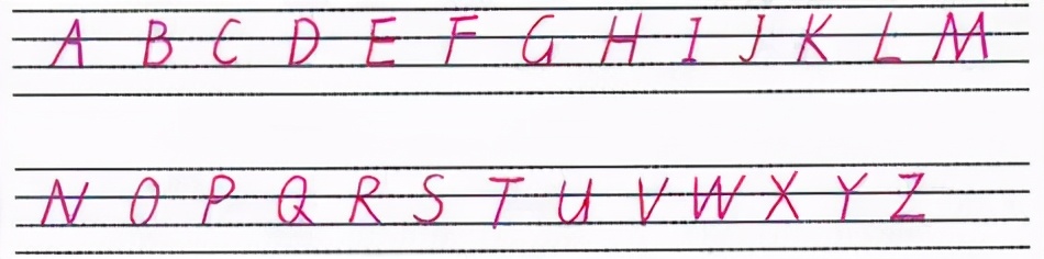 aoeiu26个字母书写顺序,26个英文字母大小写考试