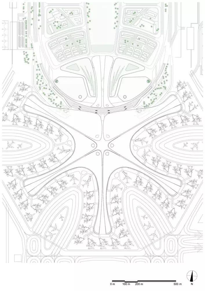 大兴机场平面图纸,北京大兴机场设计图费用