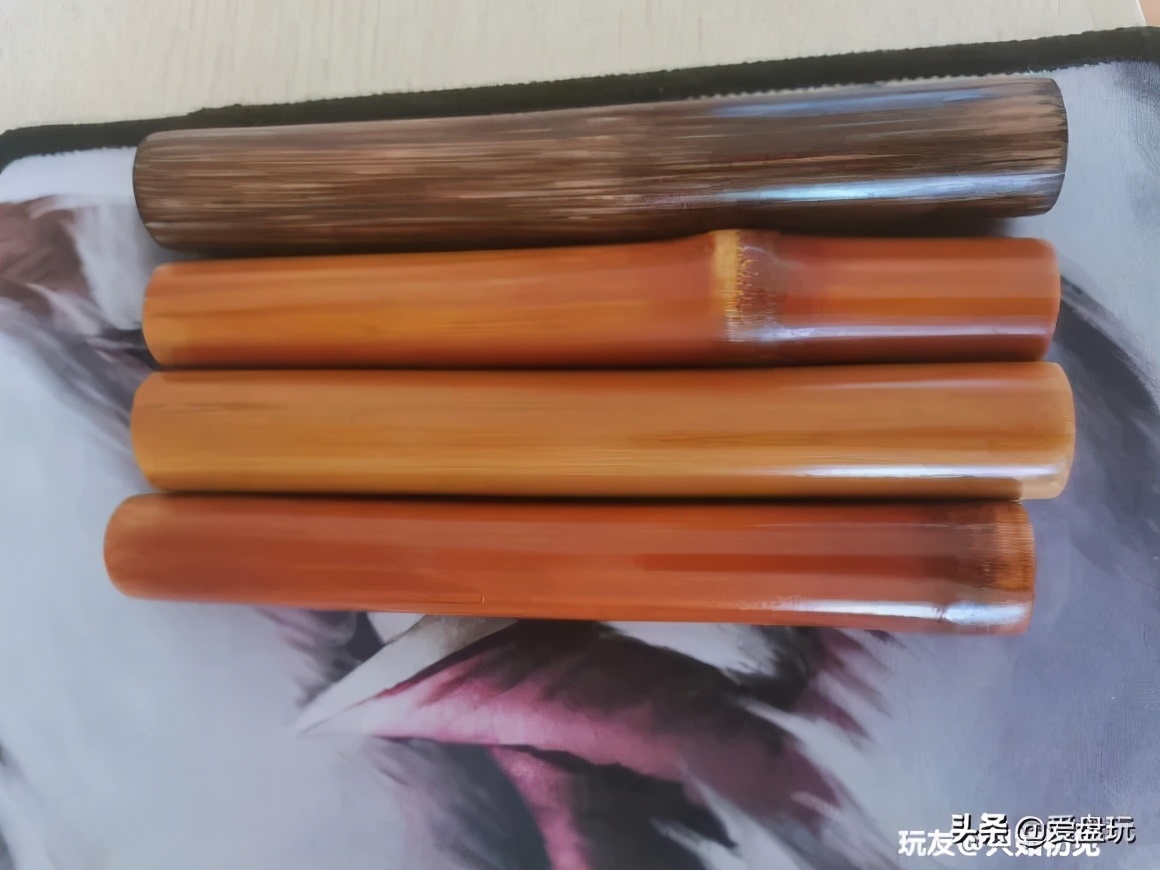 实心竹手把件怎么盘养,如何把竹子盘变色