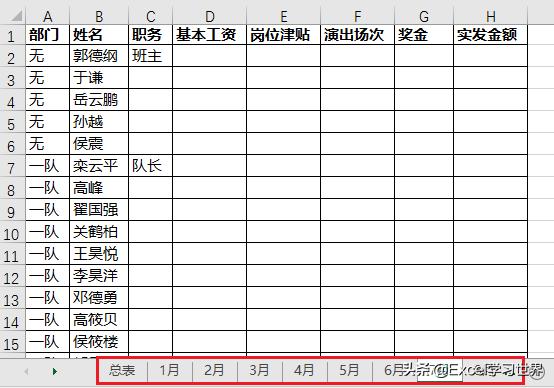 excel12个月工资生成汇总表,excel不满15分钟按15分钟计费