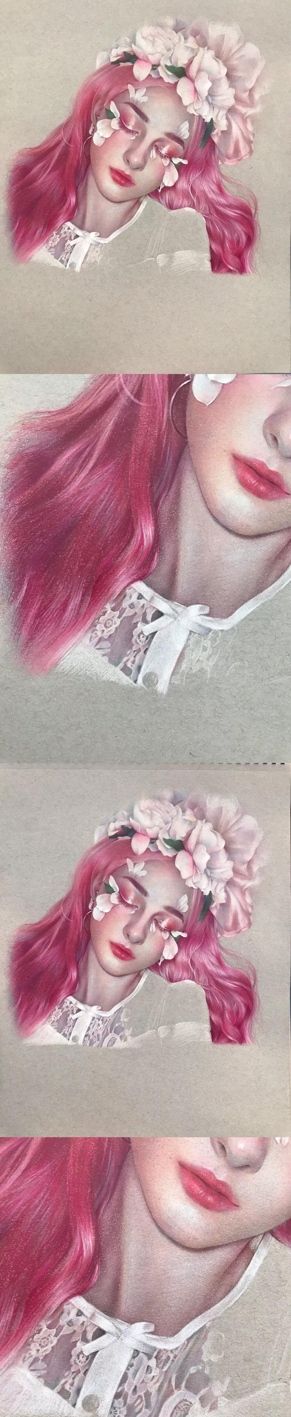 彩铅人物女孩教程视频,用彩铅画动漫人物天使恶魔