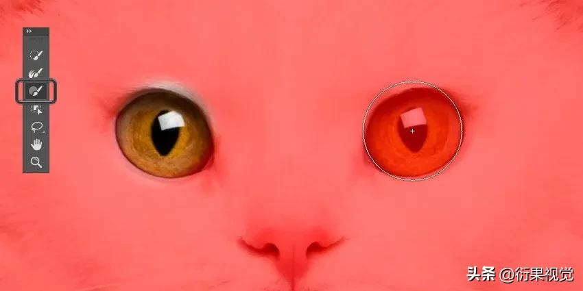 ps怎么把两只眼睛p成一样颜色,ps改图及抠图换背景颜色教程