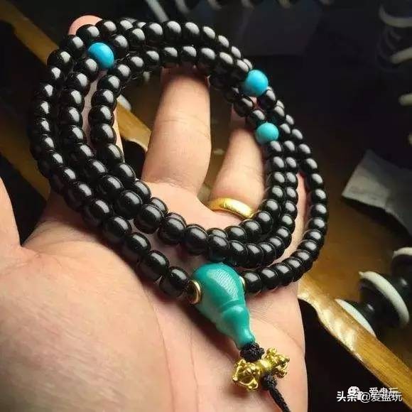 盘玩包浆后变黑的文玩,包浆手串盘玩11毫米