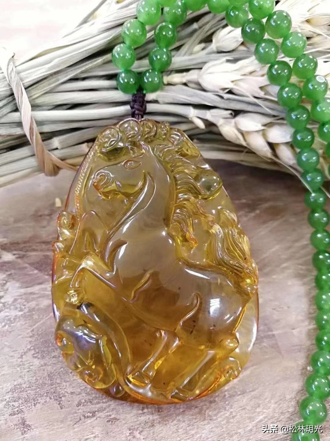 玉石刻马与猴啥寓意,玉石摆件马的寓意