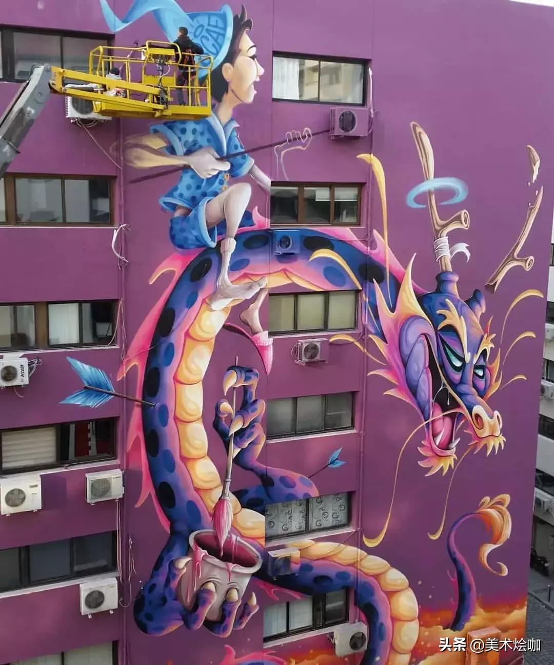 极具张力的墙绘作品,简单3d创意墙绘大全