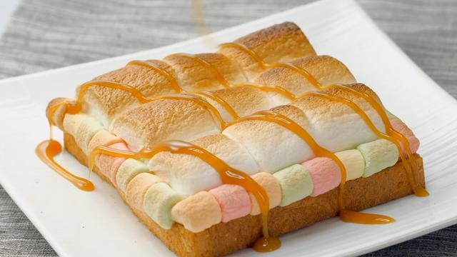 100天不重样早餐之棉花糖吐司,棉花糖吐司的做法不加巧克力