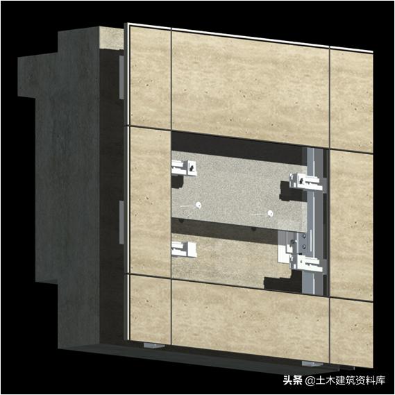 背栓石材幕墙第一块石材如何安装,石材幕墙背栓挂件未咬合