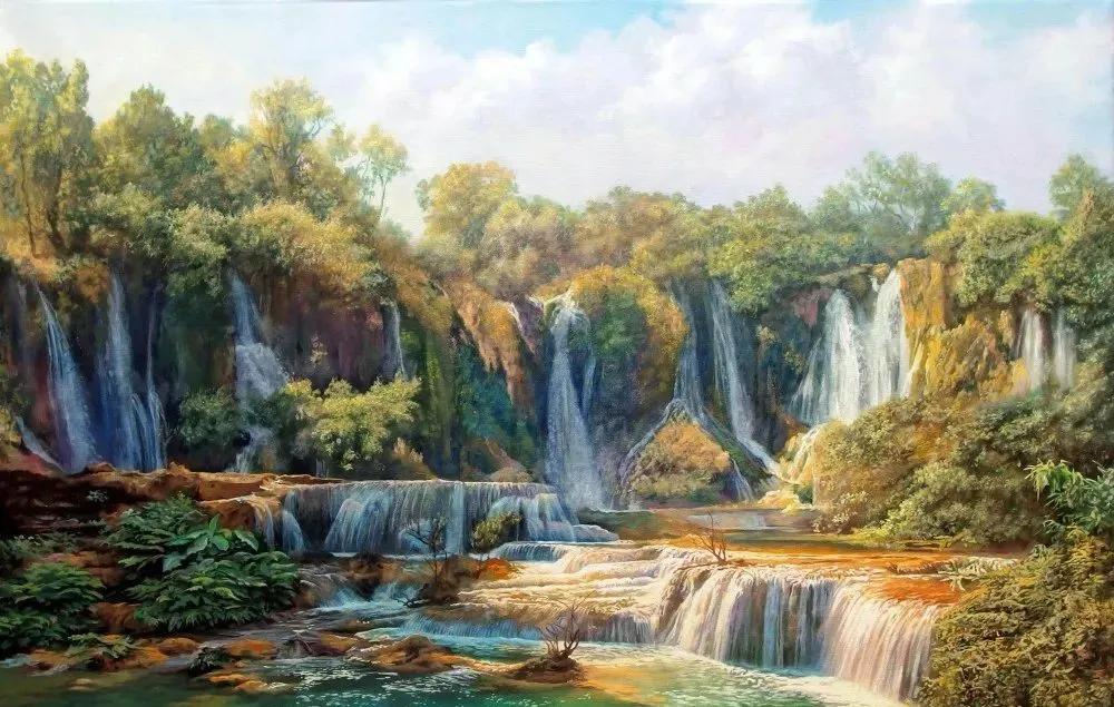世界著名大师花卉油画,油画漂亮风景画