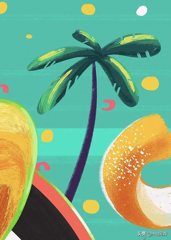 简单又能让人眼前一亮的插画配色,一组很有视觉震撼力的插画作品