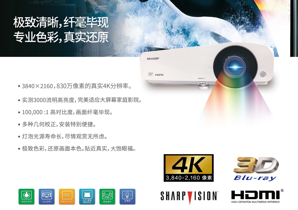 夏普xv-qz433a投影机评测,夏普xv-qz433a4k投影机