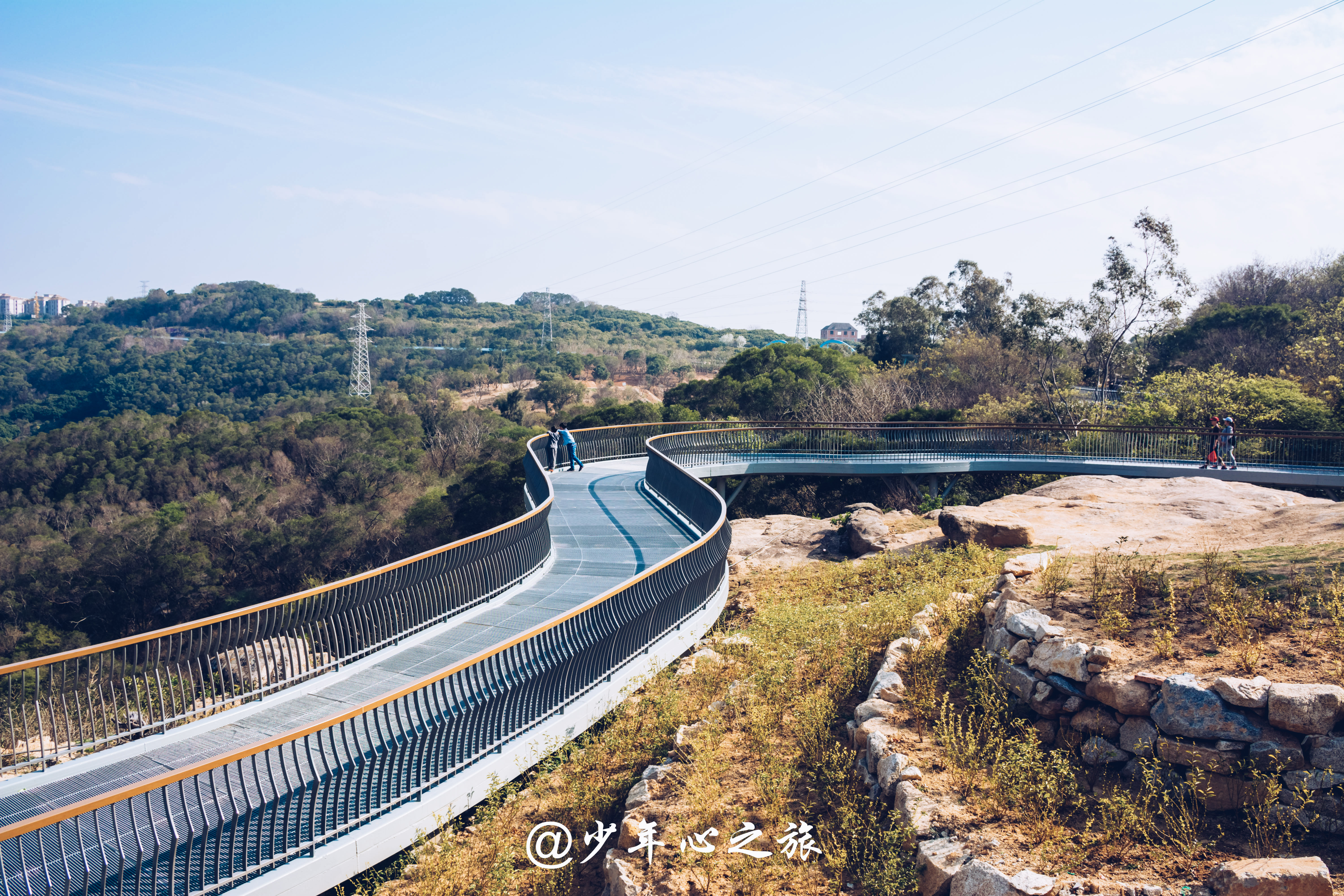 泉州大坪山空中玻璃栈道,福建泉州最大的玻璃栈道