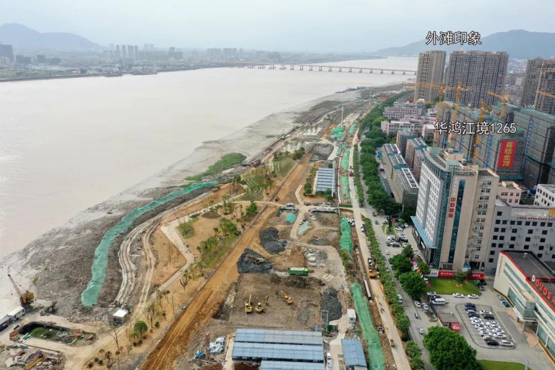 航拍瑞安外滩,瑞安市外滩视频