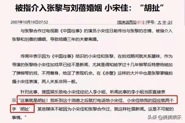 宋佳插足张黎婚姻专访,宋佳恋情曝光事件