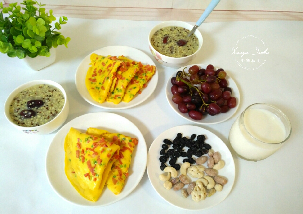 早上朋友圈晒女儿,中学生营养早餐15天不重样