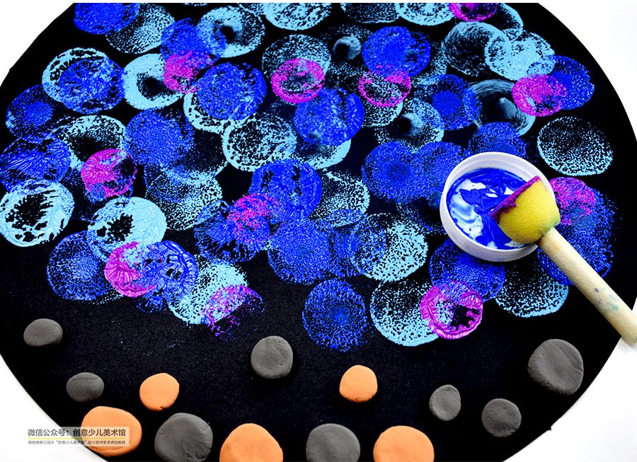 幼儿园美术创意画灯笼鱼,灯笼鱼儿童画创意