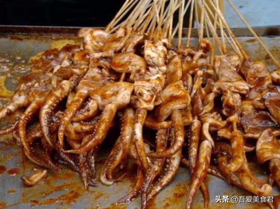 铁板烧烤鱿鱼开店流程,商用铁板鱿鱼制作